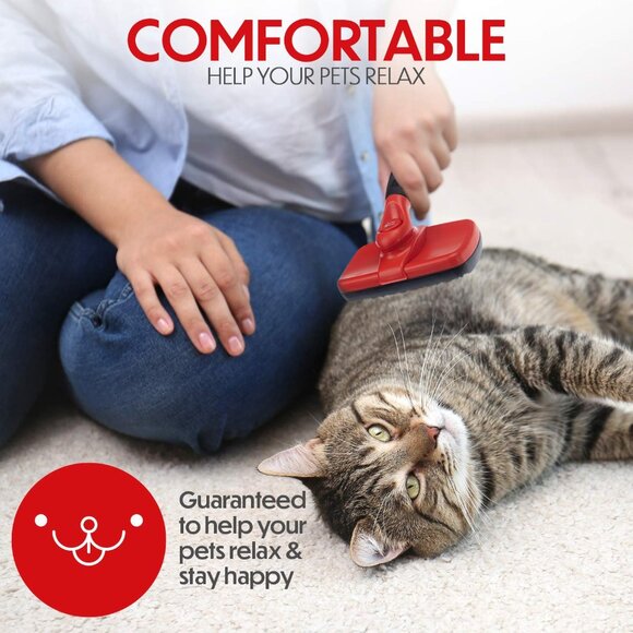 Self Cleaning for Cat and Dog Coat - Detangler Dog Brush for Shedding & Grooming - Picture 6 of 7